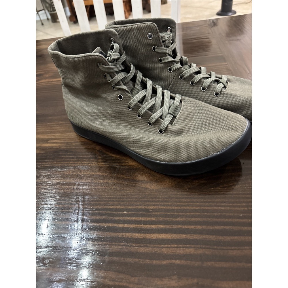 Nubull High Top Canvas Trainer Sneaker Shoes Unisex Men's size 11 CrossFit Green